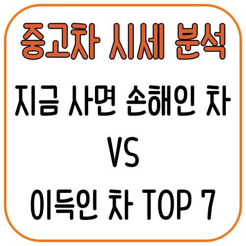 중고차시세 분석 | 지금사면 손해인 차 VS 이득인 차 TOP 7 2 중고차시세 분석 지금사면 손해인 차 VS 이득인 차