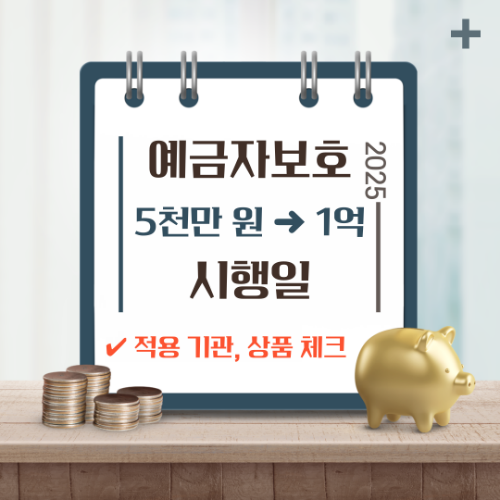 예금자보호 1억 시행일 적용기관, 상품 체크