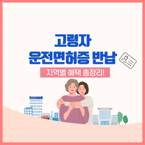 고령자 운전면허 반납 혜택 지역별 총정리